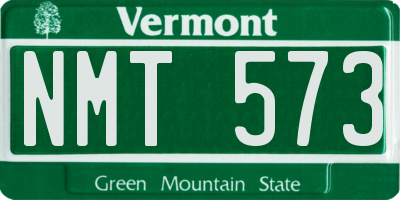 VT license plate NMT573