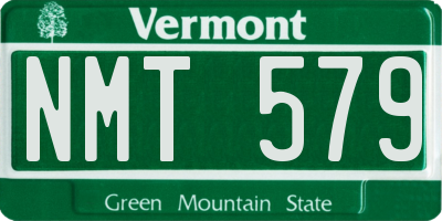VT license plate NMT579