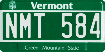 VT license plate NMT584