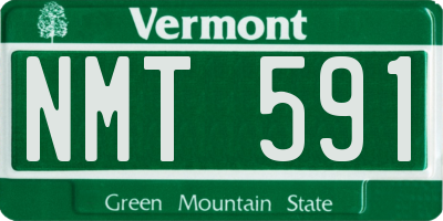 VT license plate NMT591