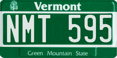 VT license plate NMT595