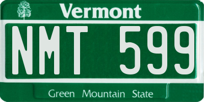 VT license plate NMT599
