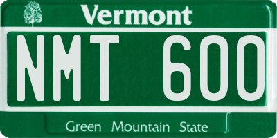 VT license plate NMT600