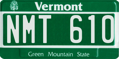 VT license plate NMT610