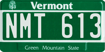 VT license plate NMT613
