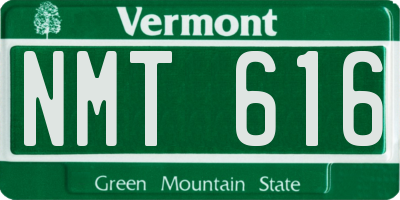 VT license plate NMT616
