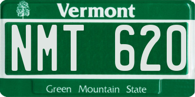 VT license plate NMT620