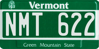 VT license plate NMT622