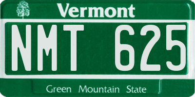 VT license plate NMT625