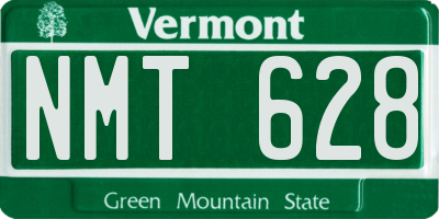 VT license plate NMT628