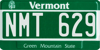 VT license plate NMT629