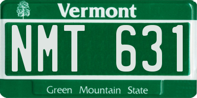 VT license plate NMT631