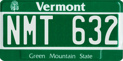 VT license plate NMT632