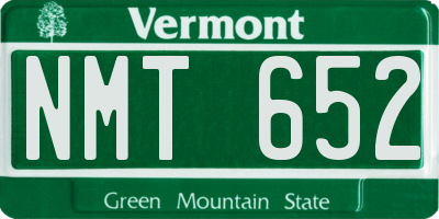 VT license plate NMT652