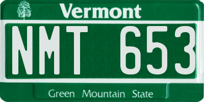 VT license plate NMT653