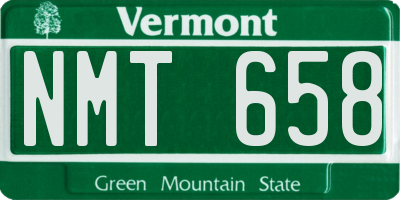 VT license plate NMT658