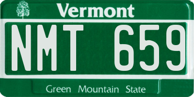 VT license plate NMT659