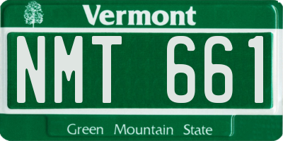 VT license plate NMT661