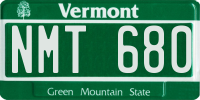 VT license plate NMT680