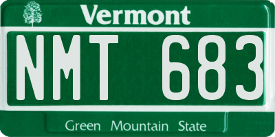 VT license plate NMT683