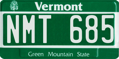 VT license plate NMT685