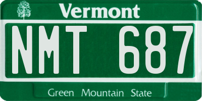 VT license plate NMT687