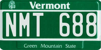 VT license plate NMT688