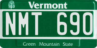 VT license plate NMT690