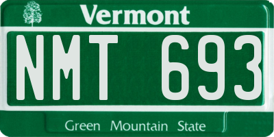 VT license plate NMT693