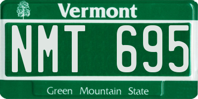 VT license plate NMT695
