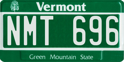 VT license plate NMT696