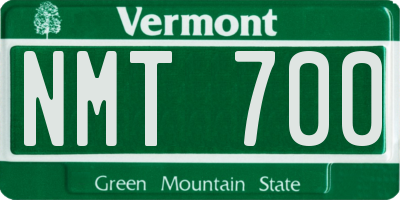 VT license plate NMT700