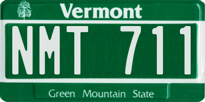 VT license plate NMT711