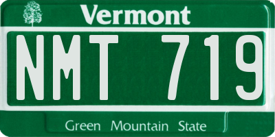 VT license plate NMT719
