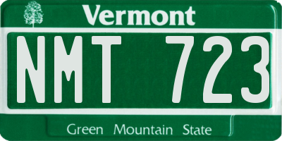 VT license plate NMT723