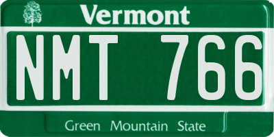 VT license plate NMT766