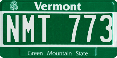 VT license plate NMT773