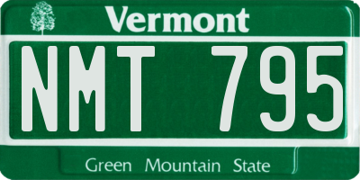 VT license plate NMT795