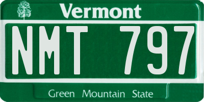 VT license plate NMT797