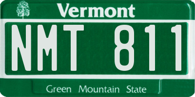 VT license plate NMT811