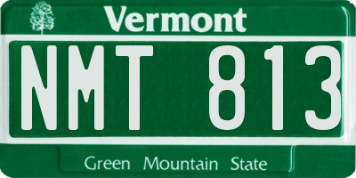 VT license plate NMT813