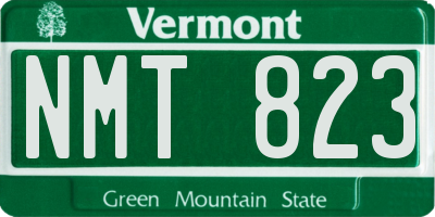 VT license plate NMT823