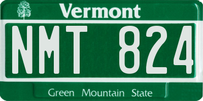 VT license plate NMT824
