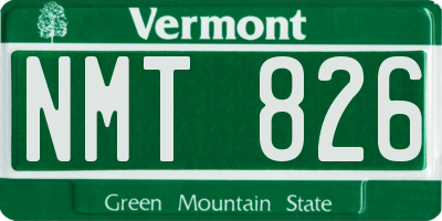 VT license plate NMT826