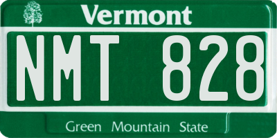 VT license plate NMT828