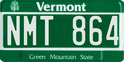 VT license plate NMT864