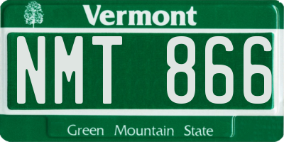 VT license plate NMT866