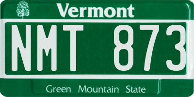 VT license plate NMT873