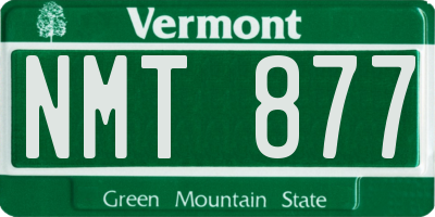 VT license plate NMT877