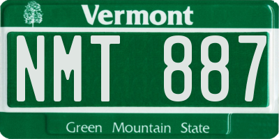 VT license plate NMT887